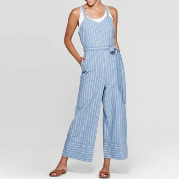 universal thread striped jumpsuit